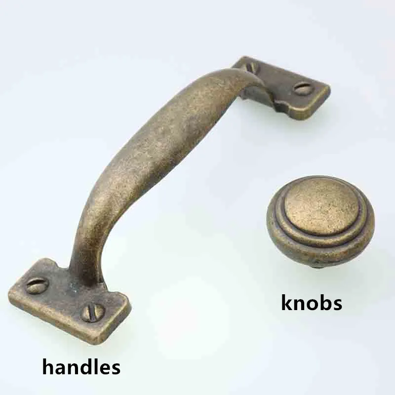 110mm rustico retro furniture handles bronze drawer pulls knobs