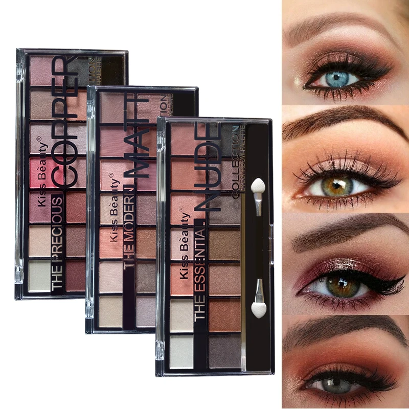 

Professional 14 Color Eye shadow Palette Earth Warm Shimmer Matte Beauty Makeup Set Smoky Eye-shadow Makeup