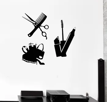 

Barbershop Hair Salon Hairdresser Beauty Wall Decal Vinyl Sticker Decor Pattern Single-piece Package Modern Mirage Plastic LXS