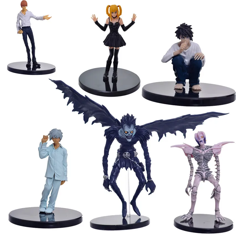 6pcs Death Note L Ryuuku Ryuk PVC Action Figure Anime Collection Model Toy Doll