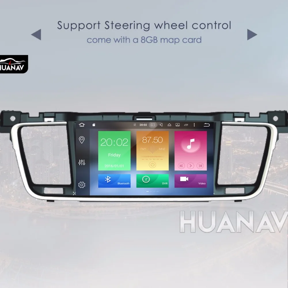 Top Car DVD player GPS navigation for PEUGEOT 508 2011 2012 2013 2014 Android8.0/Android 7 multimedia auto stereo head unit two din 4