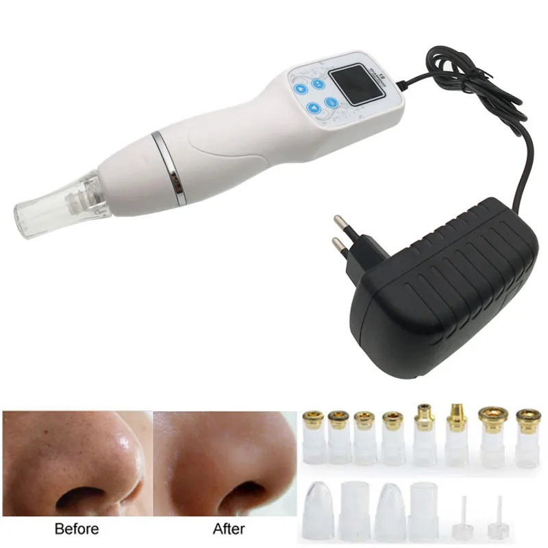 

12 Tips Electric Vacuum Acne Comedo Blackhead Remover Face Pore Cleanser Diamond Micro Dermabrasion Skin Peeling Beauty Device