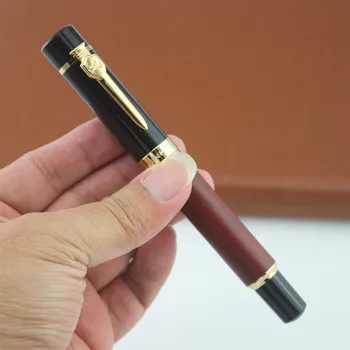 

Jinhao Luxury Gold Rollerball Pen with rosewood Smooth Metal Ballpoint Pen for Student School Supplies Free Shipping