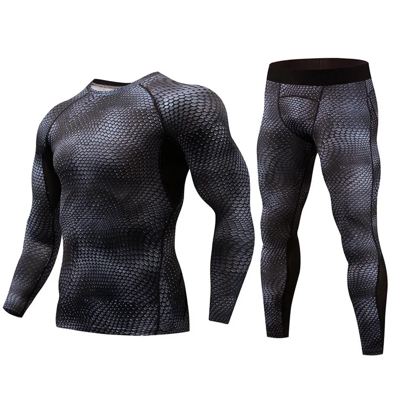 

New Mens thermal underwear set winter warm and dry technology surface stretch Force Long Johns Suit Compression lucky
