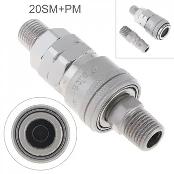 

2pcs/lot TL-U4 20SM+PM Pneumatic Parts Quick High Pressure Connector , Dual-interface and Telescopic Buckle for Air Compressor