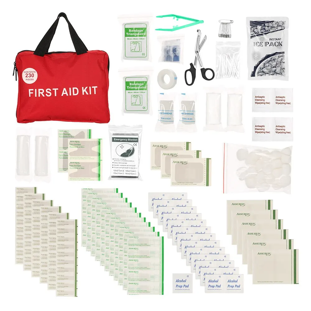 

230PCS Handy First Aid Kit Bag Treatment Medical Rescue Safe First Aid Kit Outdoor Camping Hiking Medical Emergency Survival