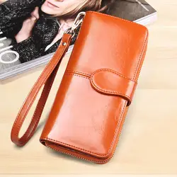 Высокая емкость кошелек бренд портмоне из искусственной кожи женские кошелек портмоне бумажник Женские держатель для карт Длинные