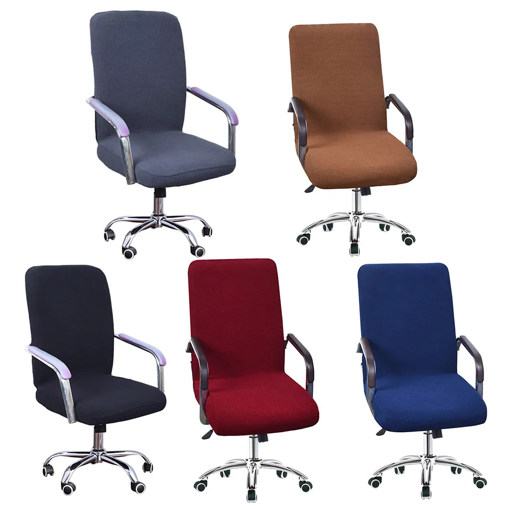 

Elasticity Office Computer Universal Chair Cover Side Arm Chair Cover Polyester Rotating Lift Dust Cover For Chair