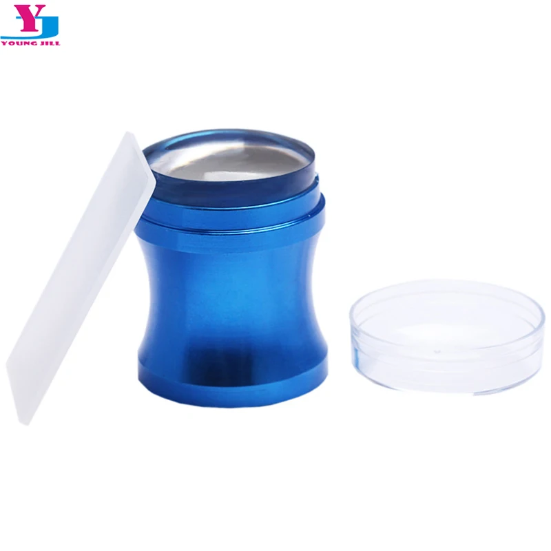 

DIY Stamping Stamper Scraper Template Plate Nail Art Set Metal Handle Clear Jelly Silicone Nail Polish Print Manicure Tools Kit
