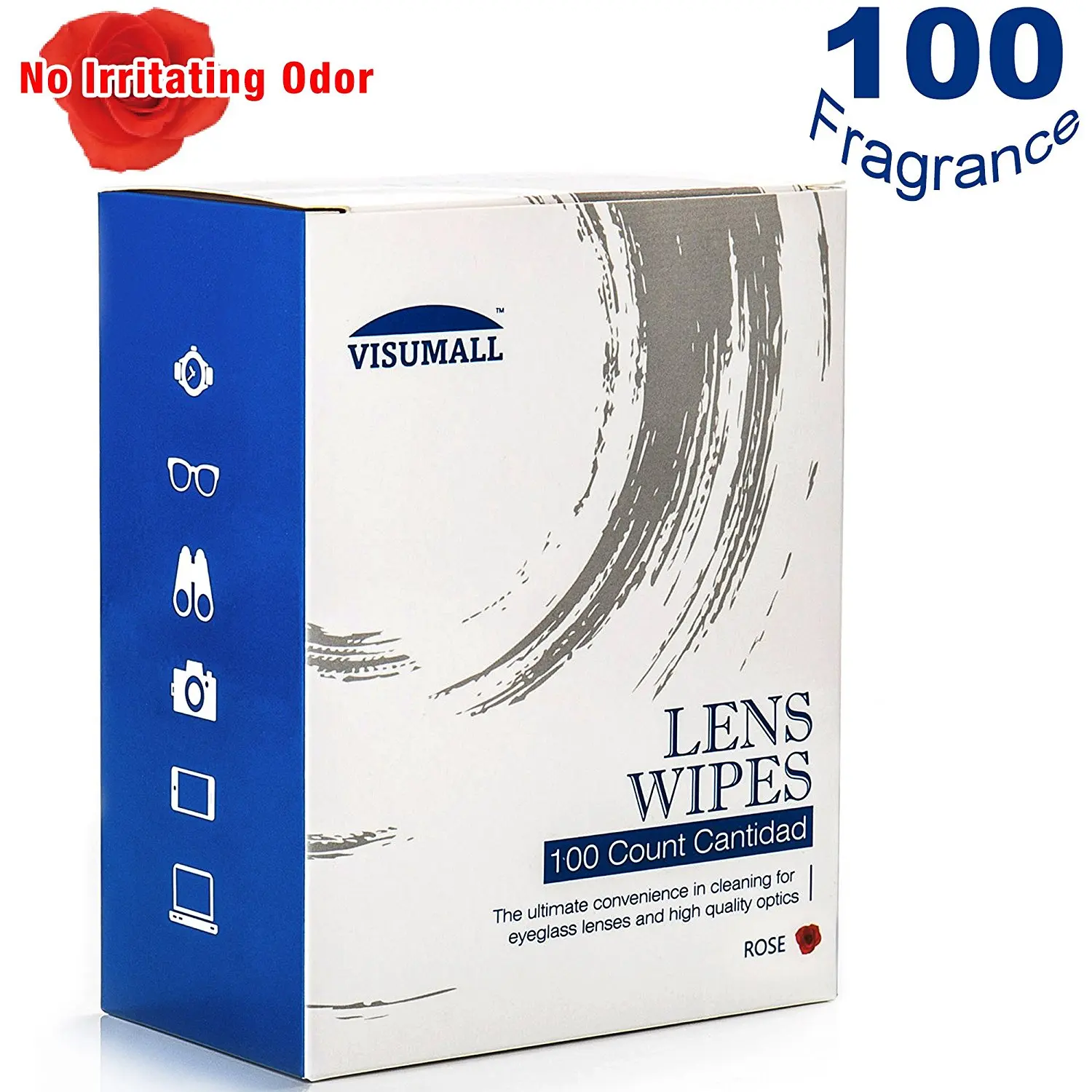 

Pre-Moistened Lens Cleaning Wipes Portable Travel Cleaner for Cleaning Dust Camera Watch Glass Smart Phone iPad Screen Rose 100