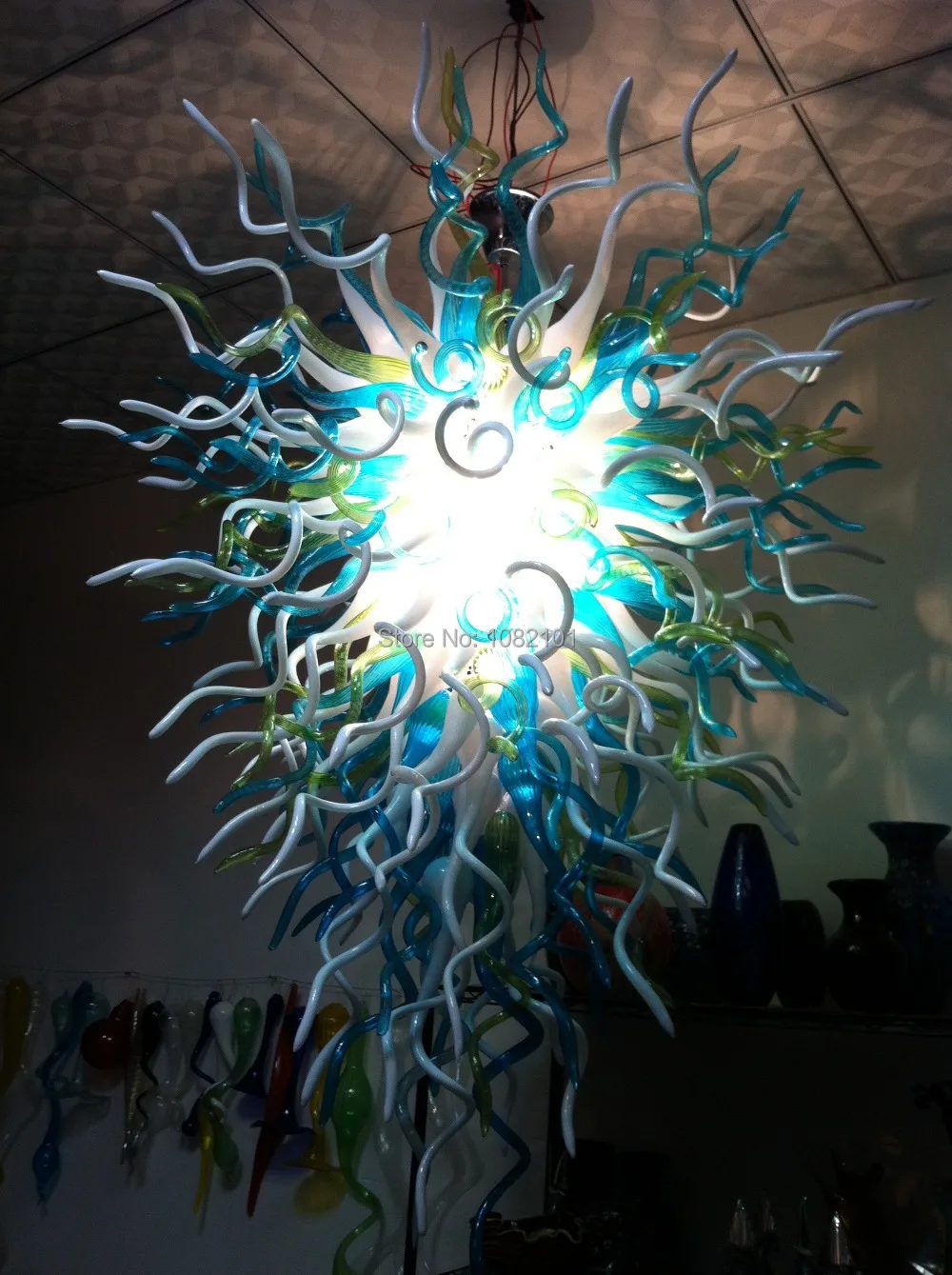 

Festival Style Hand Blown Art Glass Chandelier Crystal Lights