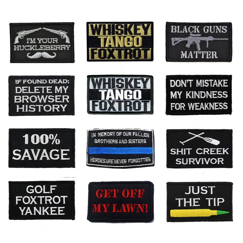 

Don't Mistake Tango Just The Tip 100% Savage If Found Dead Golf Get Off Embroidery Patch Decorative badge Tactic military patch