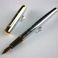 Классический Исполнительный Золотой и Серебряный F Биб авторучка канцелярские школьные и офисные ручки