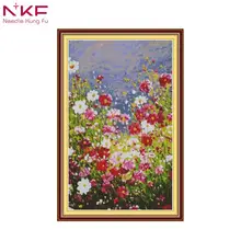 NKF cross stitch unframe kits for embroidery printed on canvas pattern 11CT counted print on canvas DMC 14CT Cross Stitch kits nkf 11ct