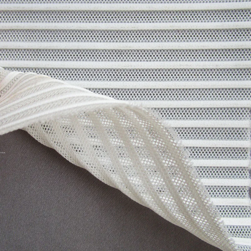 1 ярд Мода 3D тонкие полосы воздушный слой сетчатая ткань французский дизайнер Повседневная Спортивная Одежда Ткань DIY швейная поддержка ткань tissu