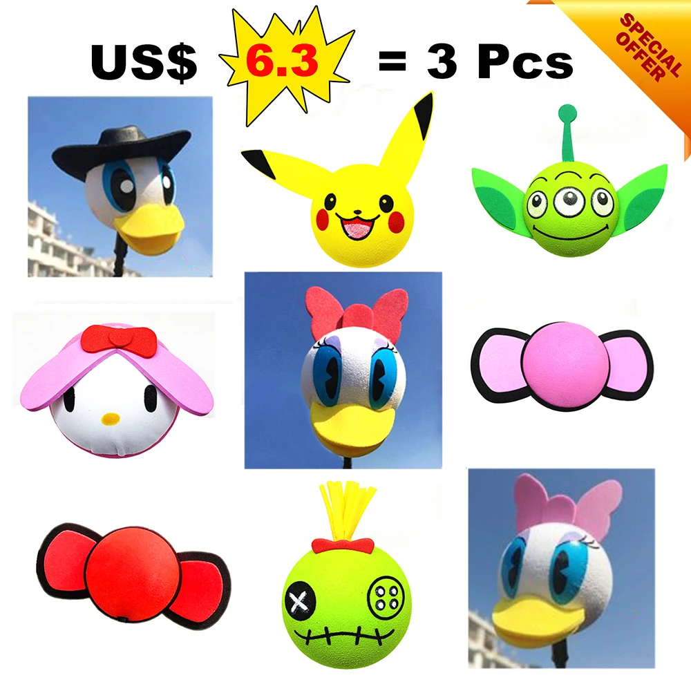 

Car Antenna Ball Toppers Mini Antenna Balls for Car Top Ornament Funny Lovely Roof Sticker 2019