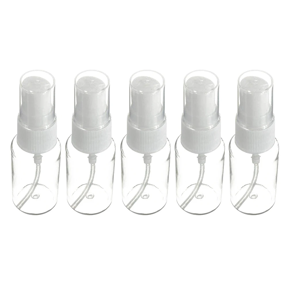

5 Pcs/Set Empty Spray Bottle Clear Plastic Water Spray Makeup Bottle Container With Atomizer Pump For Essential Oils, Travel, Pe