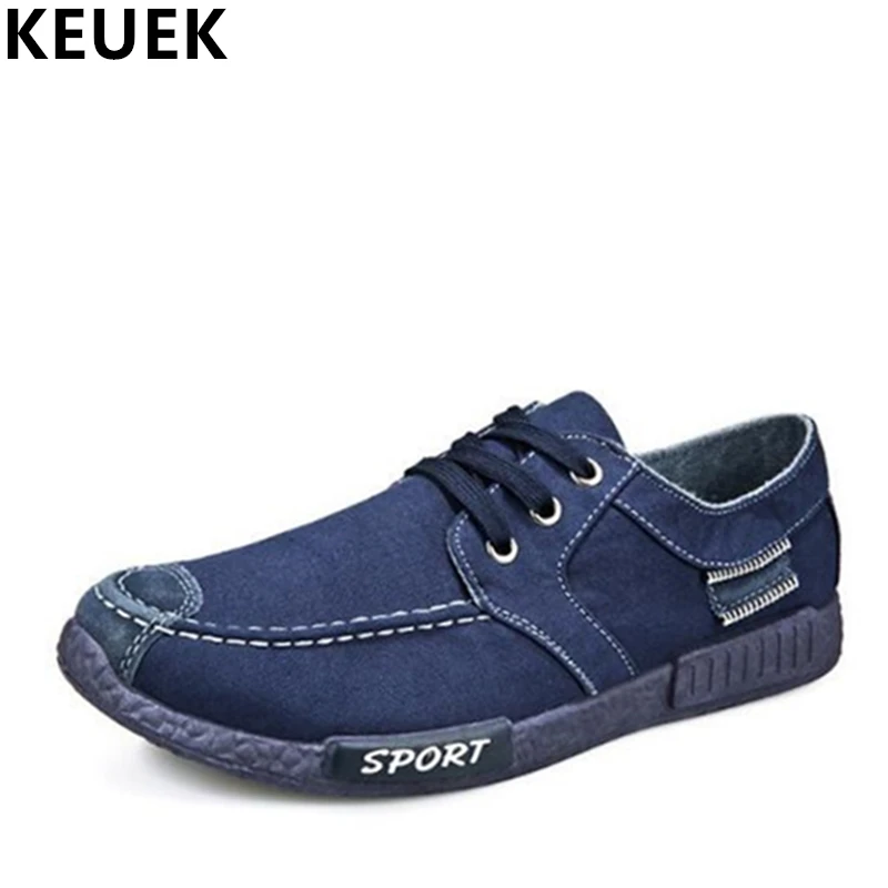 

Men Casual shoes Spring Autumn Breathable Fashion Canvas shoes Male Sneakers Low-top Lace-Up Flats 061