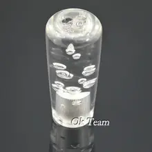 100 мм Автомобильный ручной рычаг переключения пузырьков ручка рычаг переключения передач W/белый светодиодный свет