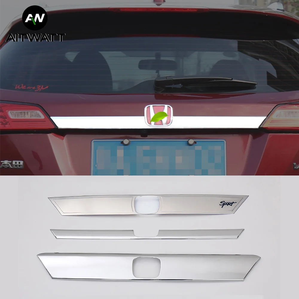 For Honda HRV HR-V Vezel 2014 2015 2016 External Rear Tailgate Door Trunk Lid Trim Cover Decorative ABS Car Accessories AITWATT |
