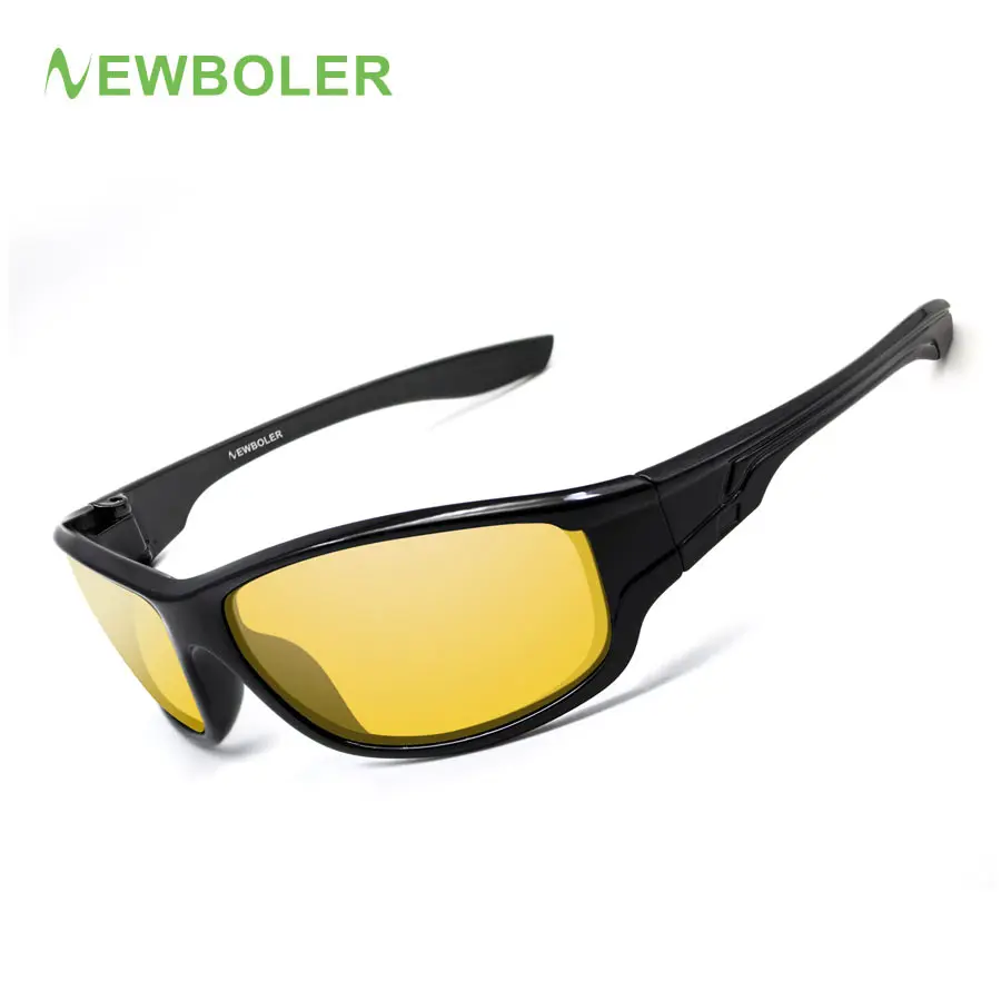 NEWBOLER 2018 Fishing Glasses Polarized Yellow Brown Lenses Men Women