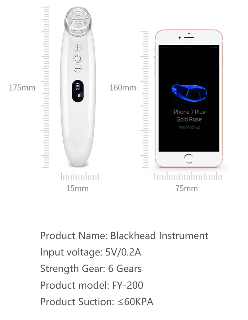Вакуумный отсос для угрей пор пылесос для лица удаление акне чёрных точек инструменты с зарядная станция