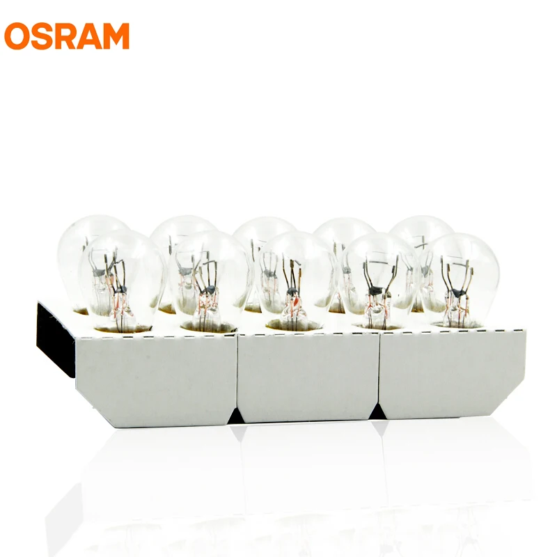 10 шт. OSRAM 7528 P21/5 W S25 BAY15d 12V оригинальные двойные галогенные лампы накаливания, автомобильные стандартные поворотные сигнальные лампы, тормозной светильник ECE