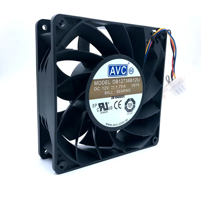 

Brand New For AVC DB12738B12U 12738 127*127*38mm DC 12V 1.75A high air volume server miner cooling fan