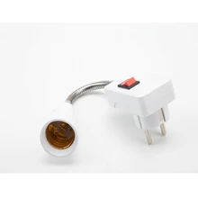 Гибкий E27 светильник лампа адаптер расширение конвертер настенный держатель винт разъем ЕС США AU Plug