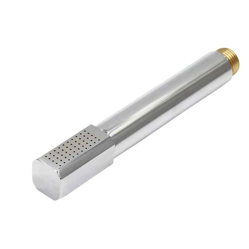Square Round/Square Stainless Steel Strong Booster Microphone Shaped Handheld Shower Head High Pressure Powerful Shower Bath Head 1PCS - Цвет: Square