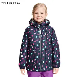 Yilaku Зимнее пальто для девочек куртки с капюшоном в горошек пальто с длинными рукавами для девочек зимние куртки детская верхняя одежда