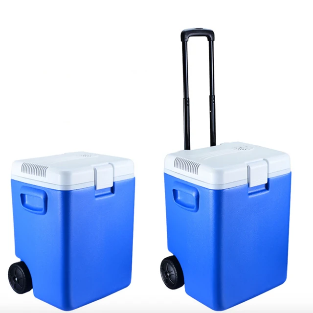 Portátil ao ar livre 30L cooler box com rodas de Rolamento