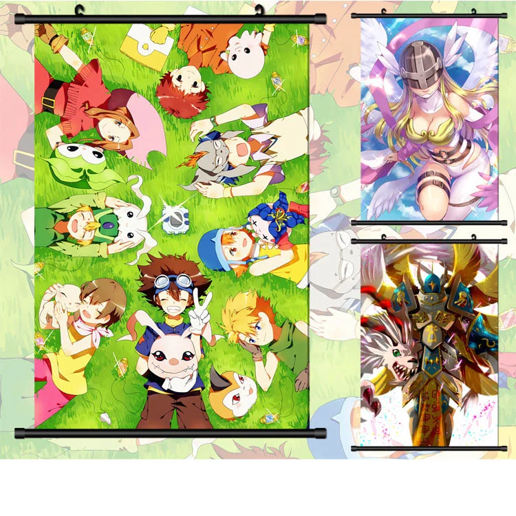 

(40*60cm)Digimon monster Plastic Wall stickers anime around posters wall scroll painting Digimon monster Fiction painting