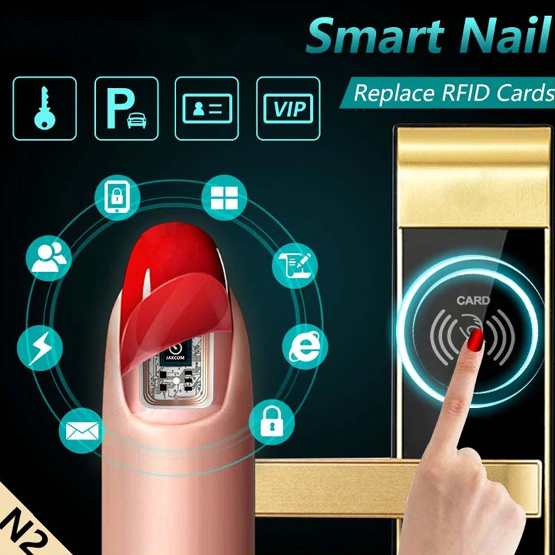 

N2 Smart Nail Simulat IC card Connect Phone Flash LED Smart Manicure New NFC Smart Wearable gadget N2M N2F N2L 3types