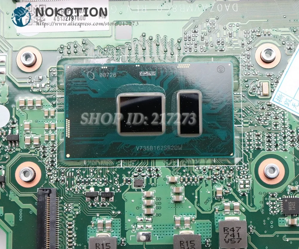 discount  NOKOTION For Acer aspire A315 A315-51 Laptop Motherboard SR2UW I3-6006U CPU 8GB Memory DA0ZAVMB8G0 