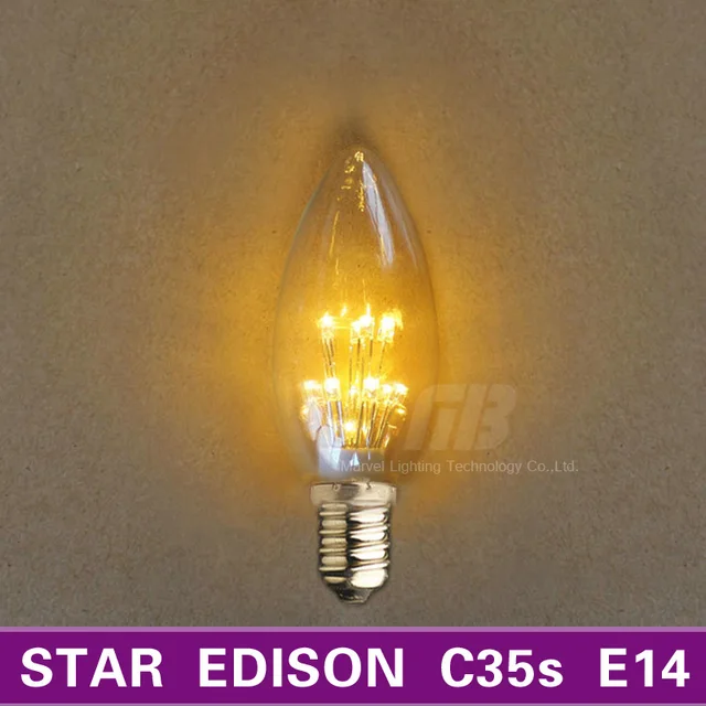 aliexpress com buy star edison c35 led candle light bulb aliexpress com buy star edison c35 led candle light bulb