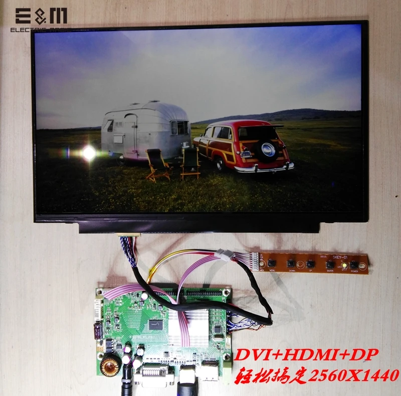 E & M 14 дюймов 2560*1440 2 K IPS HDMI DVI DP DisplayPort плата водителя ЖК экран монитор для ноутбука