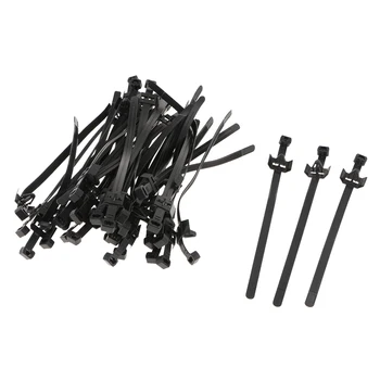 

37 Pieces Car Boat Trailer Zip Tie Wrap Push Rivet Wiring Harness Clip 200mm