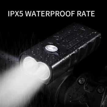 

2xT6 Bike Light 10000 Lumen Bicycle Headlamp 18650 Battery USB Rechargeable Cycling Flashlight Accessories 360 Degree Rotation