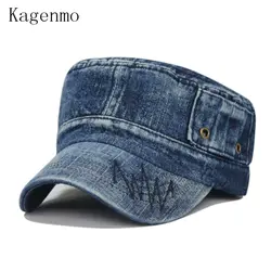 Kagenmo модная стиральная старомодная джинсовая дышащая армейская Кепка кепка-бейсболка для досуга 4 цвета 1 шт. абсолютно новое поступление