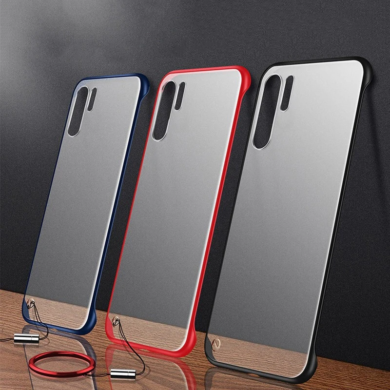 

For Huawei Honor 20 Phone case Transparent frameless PC hard for Honor 20 Pro back cover on Honor20 Lite with finger ring