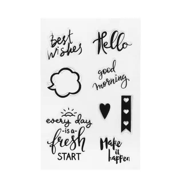 english letter clear transparent silicone seals diy stamp sheet stamp sheet album