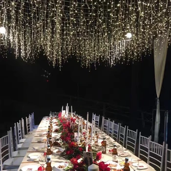 5M Led Gordijn Ijspegel Fairy String Light Outdoor Wedding Party Kerst Venster Festoen Led String Light Garland