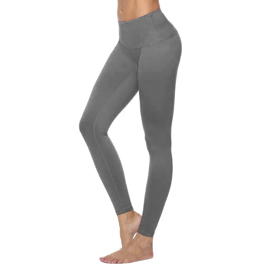 

Women Solid Fashion Leggings High Waist Elastic Waist Legging Black Skinny Fitness Exercise Pencil Pants Ladies Leggins Panties