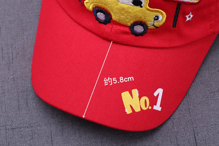 Весенне-летняя милая детская шляпа с вышитым автомобилем, детская бейсболка, хлопковая Детская шляпа для защиты от солнца, бейсболки для маленьких мальчиков и девочек, детские солнцезащитные кепки