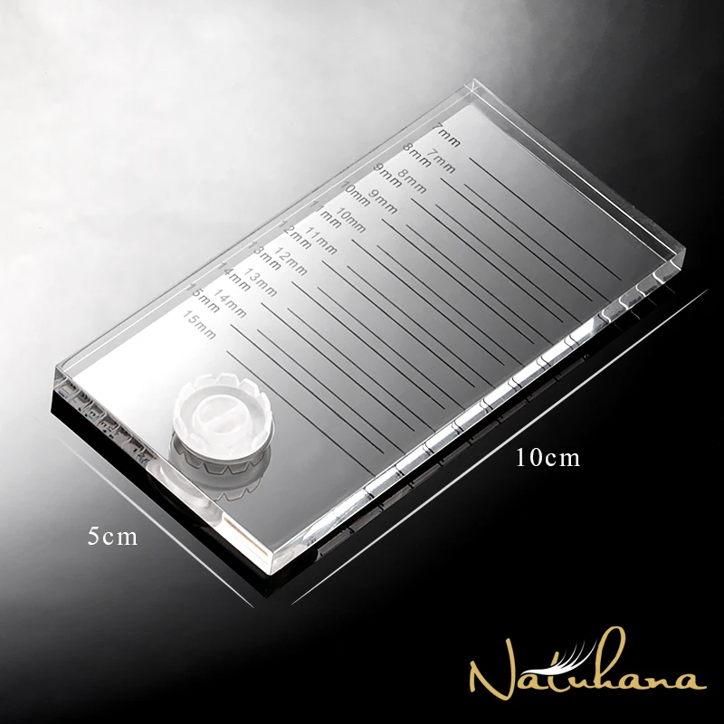 NATUHANA 아크릴 인조 속눈썹 스탠드 패드 깔판 속눈썹 거치대, 진드기 표시, 가짜 속눈썹 익스텐션 필수 도구, 2 in 1