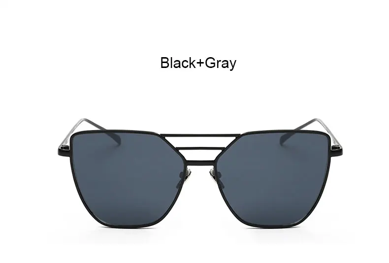 Без каблука одежда высшего качества розовое золото для мужчин женщин зеркало солнцезащитные очки для Лидер продаж леди брендовая дизайнерская - Цвет линз: YB59b Black Gray