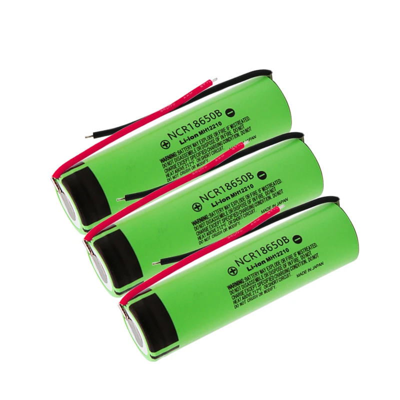 New 18650 battery 3400mah 3.7v lithium battery for NCR18650B 3400mah Suitable for Panasonic flashlight battery+ diy wire