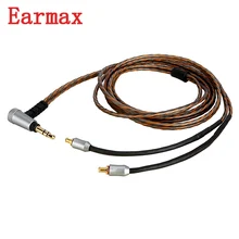 Earmax OCC посеребренный обновленный кабель для наушников 3,5 мм до A2DC HIFI аудио кабель провод для ATH-LS400/300/200/50/70E40/50/70