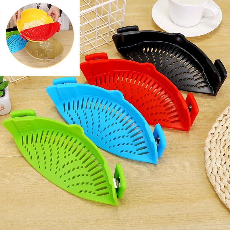 

Kitchen Accessories Sink Strainer Silicone Pot Pan Bowl Funnel Strainer Washing Colander Rice Washer Home Kitchen Tools